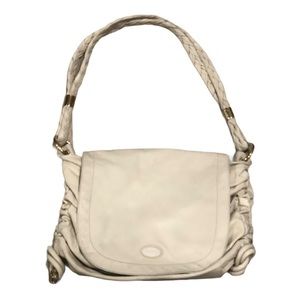 Tod’s cream leather messenger bag